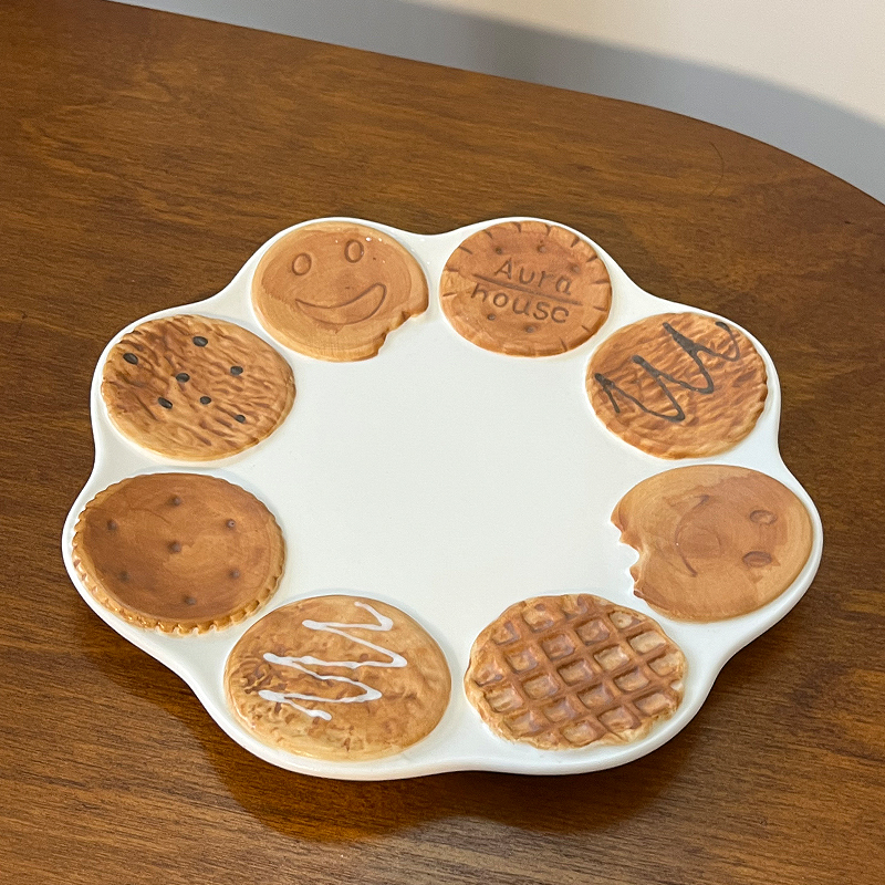 Cute Ceramic Biscuits Mug Coffee Cup Breakfast Cup Plate Tableware Afternoon Tea Cup Dessert Plate Water Cup Set: green