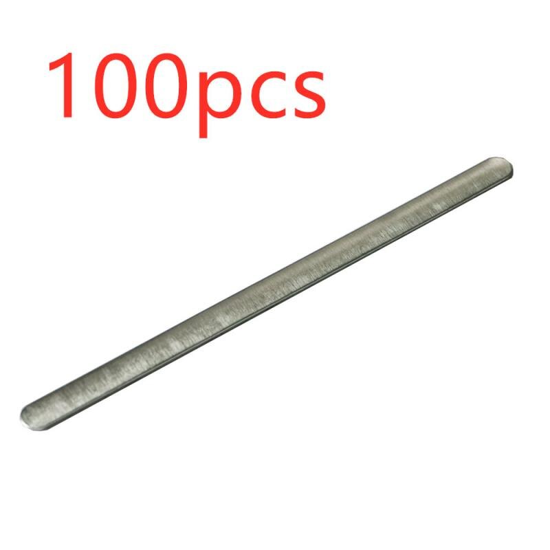 100PCS/Bag Adhesive Metal Flat Aluminum Nose Strips Bridge Wire Clips Ties For DIY Mask Making 0.5x5x90mm In Stock: Default Title