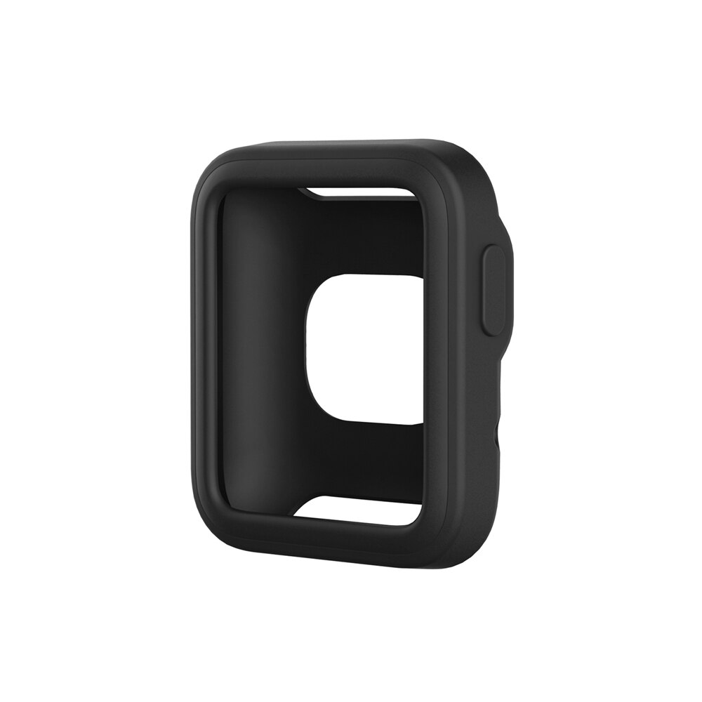 Funda protectora de silicona colorida para Xiaomi Mi Lite Watch / Redmi Smart Watch, carcasa protectora suave antiarañazos de borde completo: black