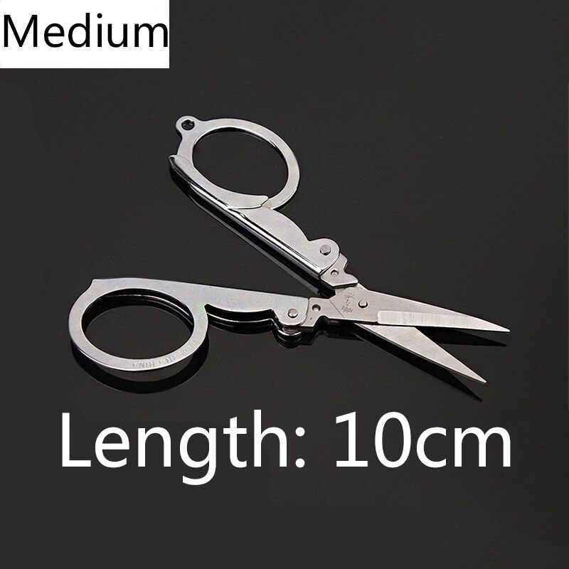 Edelstahl Mini Falten Schere Nagel Knipser Kleine Schere Tragbare Tragbare Reise Fisch Draht Schere Kleine: Mittel / 3 Stck