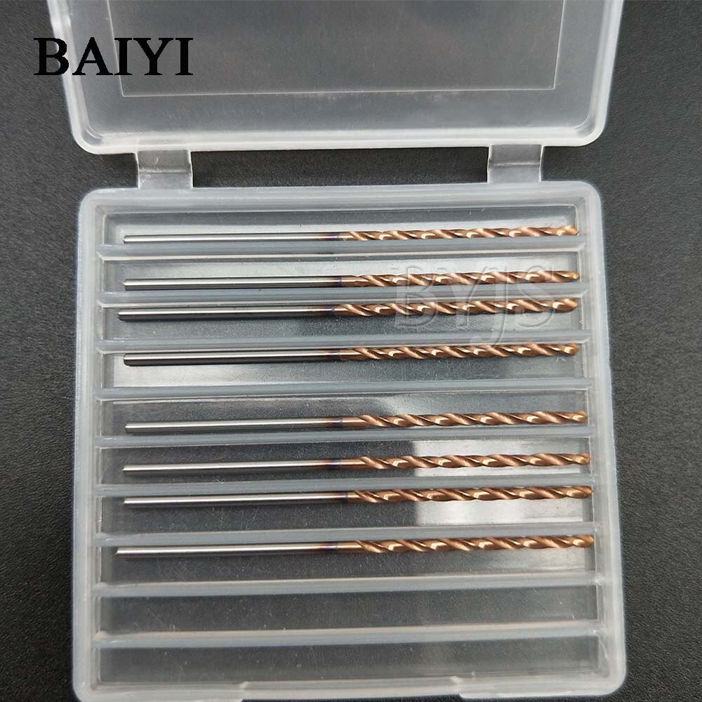 10pcs Carbide Alloy Drill Twist Coated Drill Bits 2.5mm Super Hard Stainless Twist Bit Straight Handle Solid Monolithic Drill