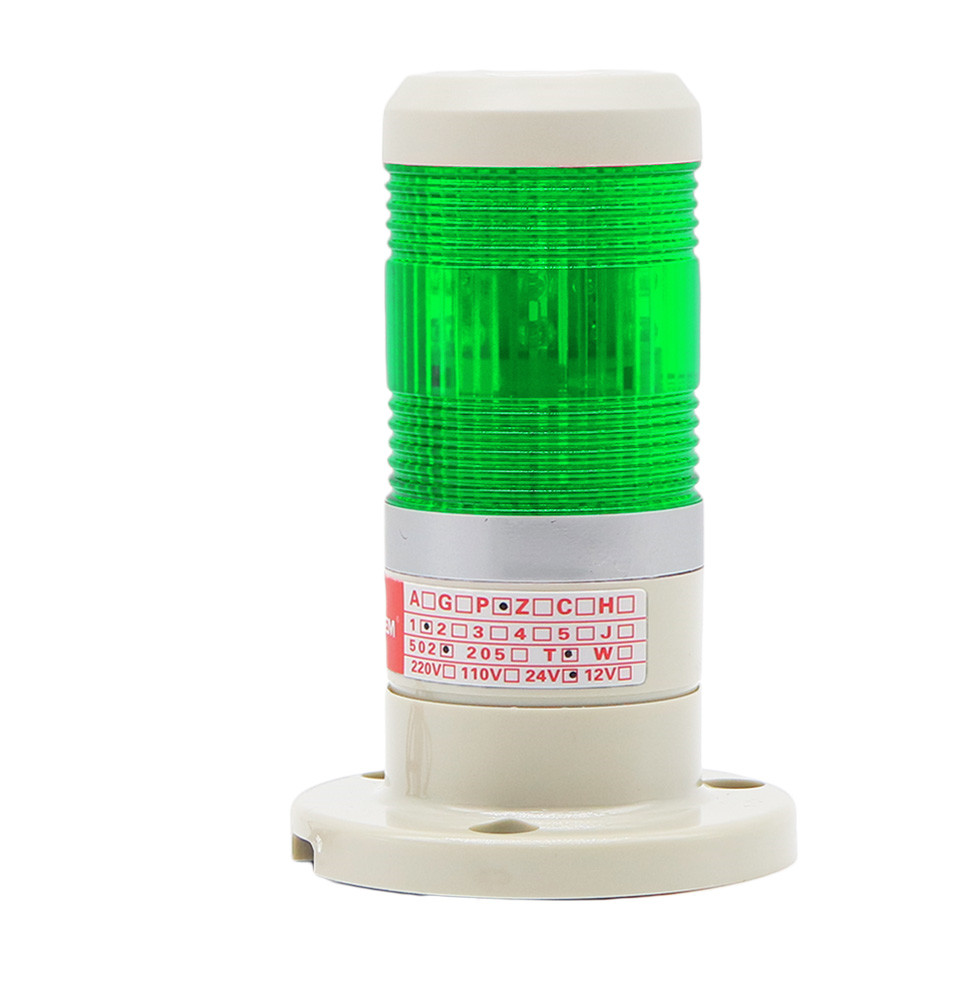 LED Industrial red Yellow blue green Signal Tower Warning Lamp Light Alarm Apparatus 12V 24V 110V 220V: 1 floor green / 12V