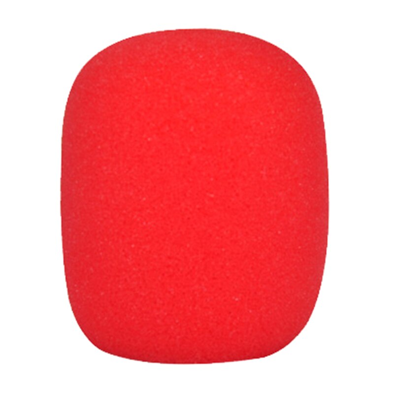 1pc Mix Colors Sponge Microphone Set Replacement Foam DJ Stage Windshield Wind Shield Cover Thick Washable: Red