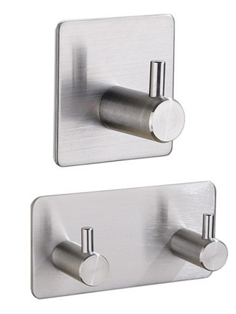 Rvs Kapstok Zware Roestvrij Opslag Hanger Opknoping Haken Zelfklevende Rack Bijkeuken Badkamer Accessoires