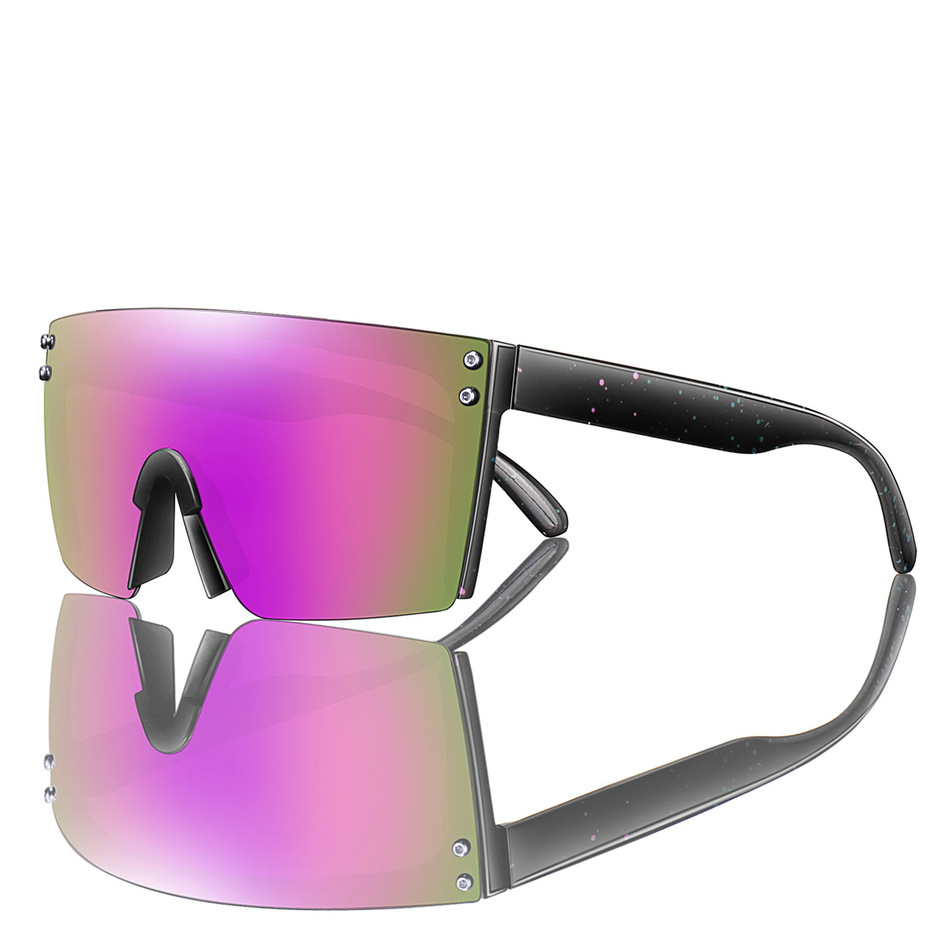 Gafas de sol de montura grande para motocicleta para hombre y mujer, lentes cuadradas a prueba de viento para exteriores, bicicleta de montaña, a la , Punk, UV400