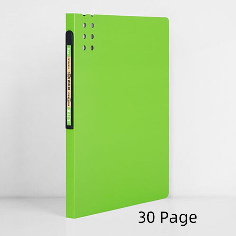 20/30 Pages A4 Information Booklet Insert Folders Commercial Data Book Office Supplies for Enterprise School Book: Green 30Page