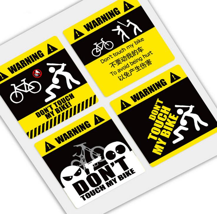 Rør ikke ved min bil advarselsmærkat landevejscykel bjergstel må ikke røre ved min bil vandtæt cykel personlighedsmærke