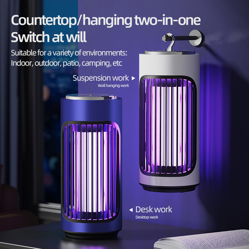 Xiaomi électrique tueur de moustique lumière violette piégeage muet sûr lampe anti-moustique prise Rechargeable maison extérieure bureau mur montage