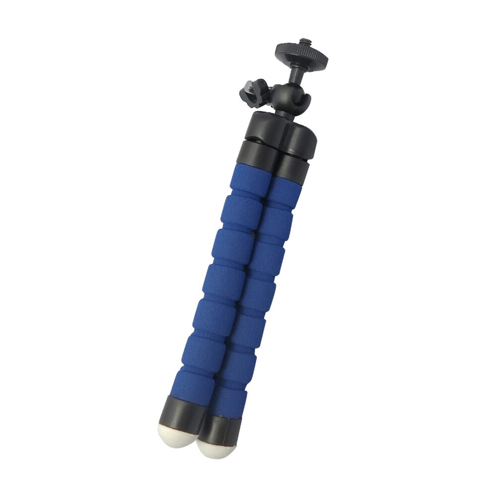 Portable Mini Sponge Cell Phone Tripod Lightweight Camera Tripod Stand @M23: Blue No Clip