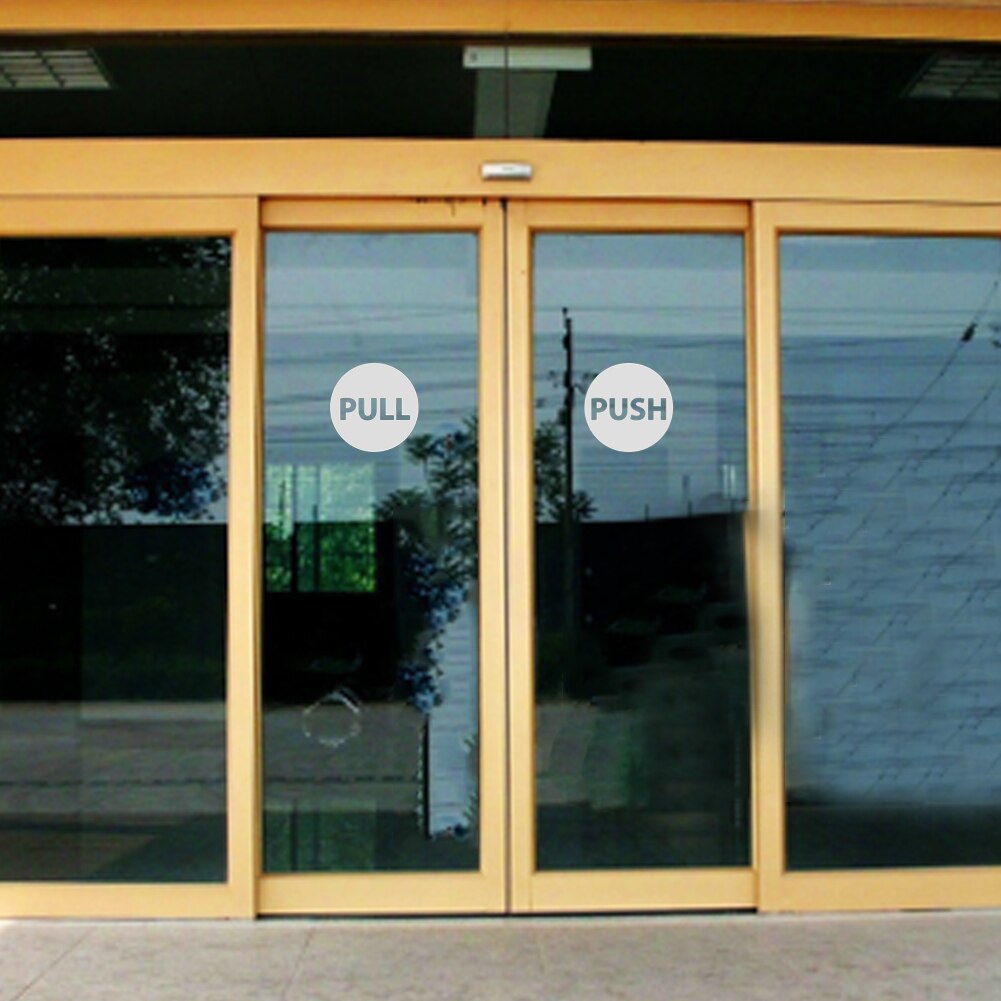 Toilet Cafe Bathroom Window Push Pull Decorative Door Sticker Shop Sign Restaurant Self Adhesive Entrance Exit Office Salon