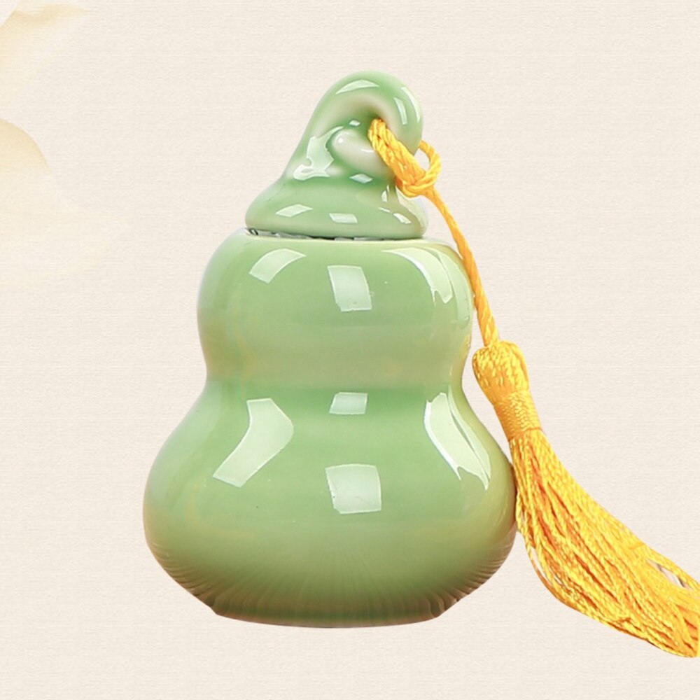 mini ceramiczne naczynie na herbatę słoik gurda kształt butelki Tealeaves garnek na maść w proszku krem): zielony
