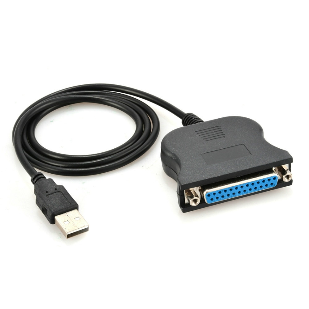 Usb til parallell skriverkabeladapter usb 2.0 til db25 -kabel utskriftsomformerkabel lpt usb-adapter lpt-kabel lpt til usb-kabel