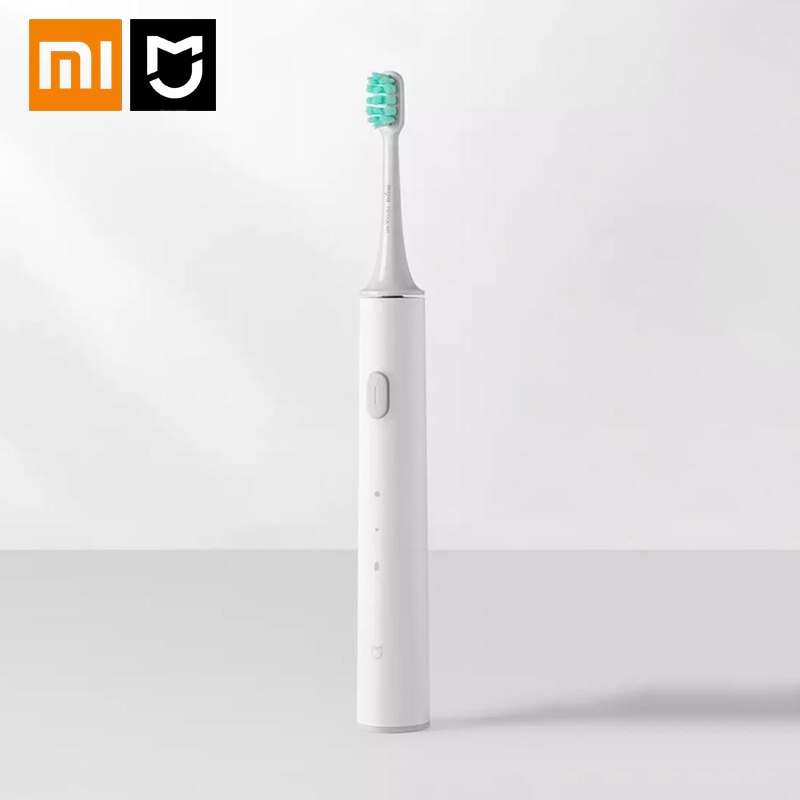 Xiaomi-cepillo de dientes eléctrico Mijia T300, cepillo de dientes eléctrico T300 con vibración de alta frecuencia, imán, batería de 25 días, color blanco