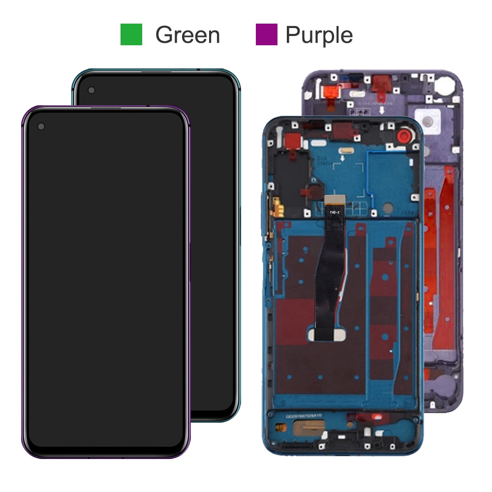 6.26'' Original Nova5T Lcd for Huawei Honor 20 LCD Touch Screen With Frame Digitizer Assesmbly For Honor 20 Pro YAL-AL10 YAL-L41