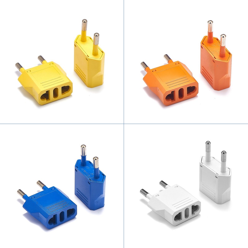 Ons Eu Plug Converter Plug Adapter Kleurrijke 4.0 Mm Eu Travel Adapter Plug Elektrische Converter Power Charger Sockets