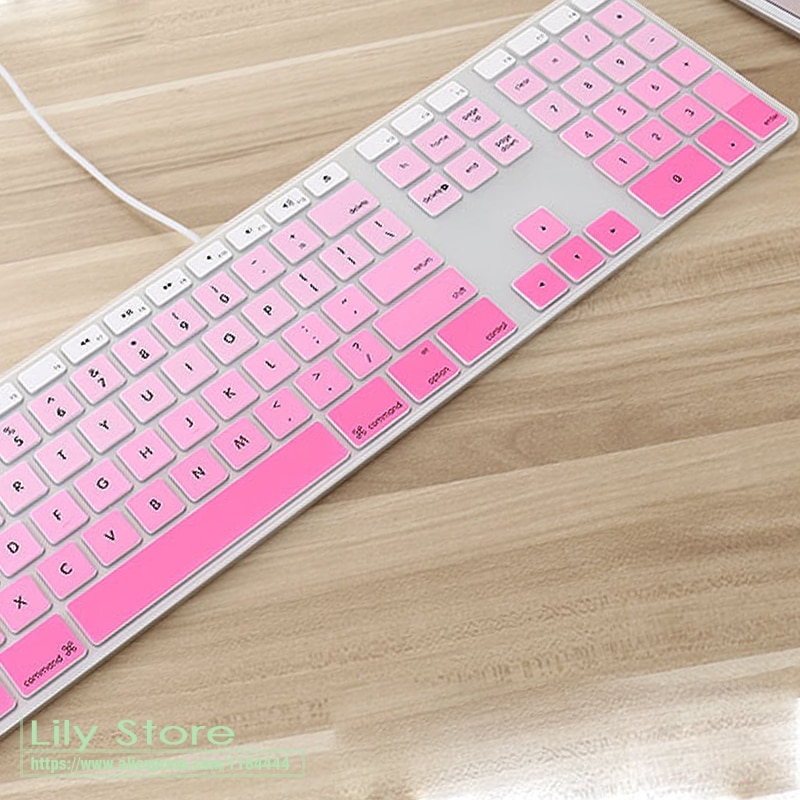 Pour Apple couverture de clavier iMac G6 protecteur de bureau coloré peau de Silicone avec clavier numérique pour Mac G5 peau de protection de la peau