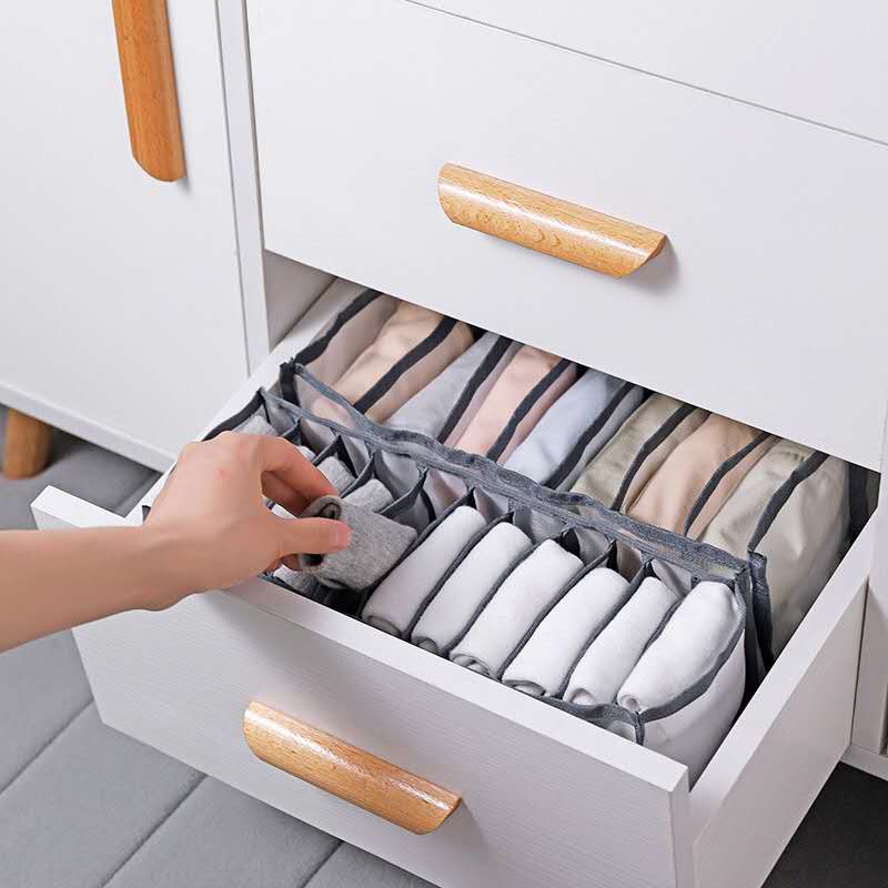 Schlafsaal Wandschrank organizer für socken hause getrennt unterwäsche lagerung Kasten 7 Gitter bh veranstalter faltbare schublade veranstalter