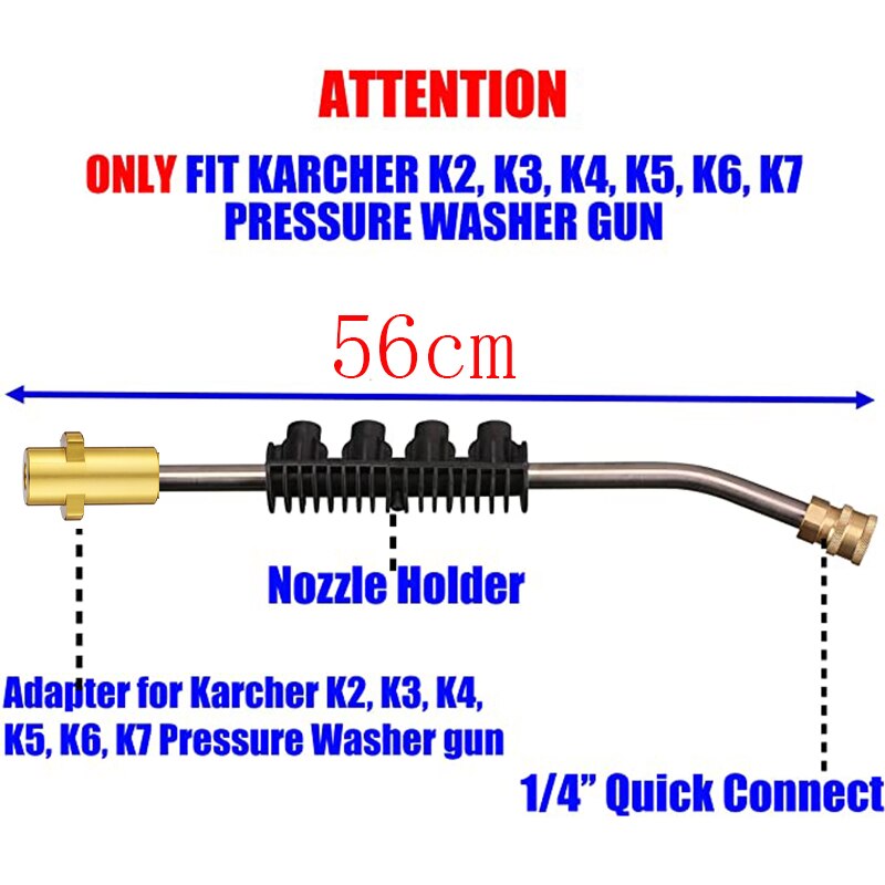Pressure Washer Metal Wand Tips Water Spray Lance Spear Quick Jet Tips Rotating Turbo Nozzle For Karcher K2K3K4K5K6K7 High