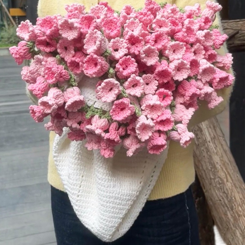 Manta de ramo de rosas de ganchillo, manta de ramo de flores de clavel de girasol a la , manta de clavel artesanal DIY terminada