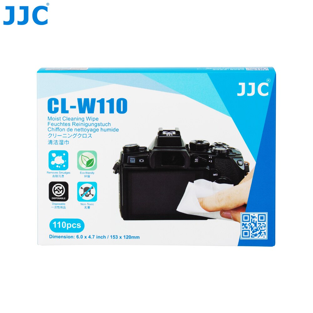 JJC CL-W110 110PCS/LOT Moist Cleaning Wipes Safe And Gentle For Streak-free Cleaning For Camera Lens, Smart Phone, Eyeglass