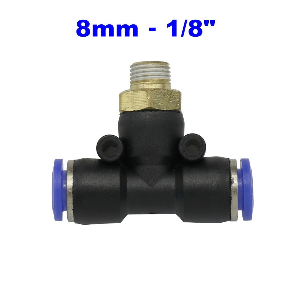 Regulador neumático de flujo de aire 4mm 6mm 8mm 10mm 12mm OD tubo de manguera de Gas ajuste válvula conector 1/8 "1/4" 3/8 "1/2" rosca macho