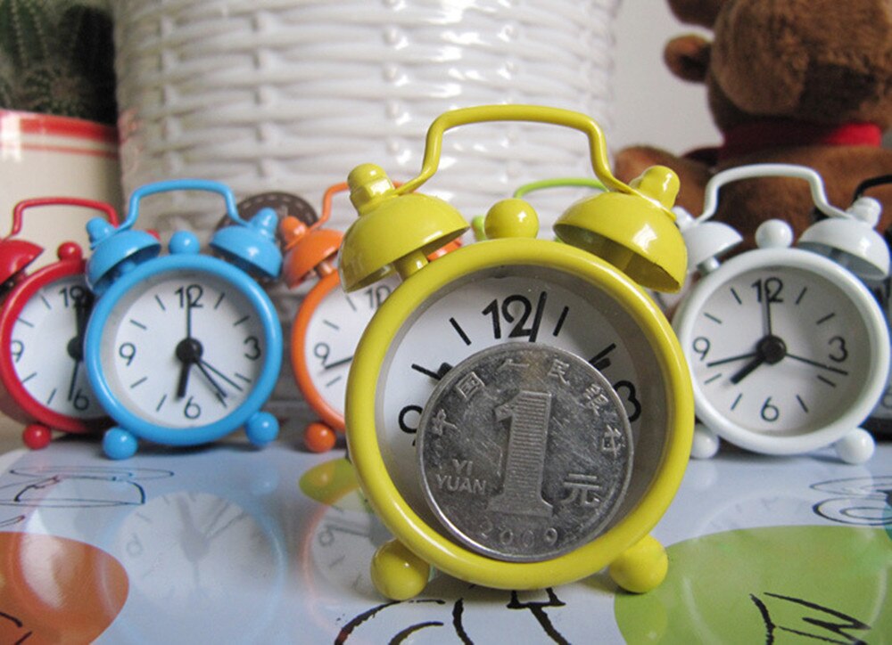 Clock Cute Mini Metal Small Alarm Clock Electronic Adults Travel Home Bed Desk Clock Decor Alarm Clock