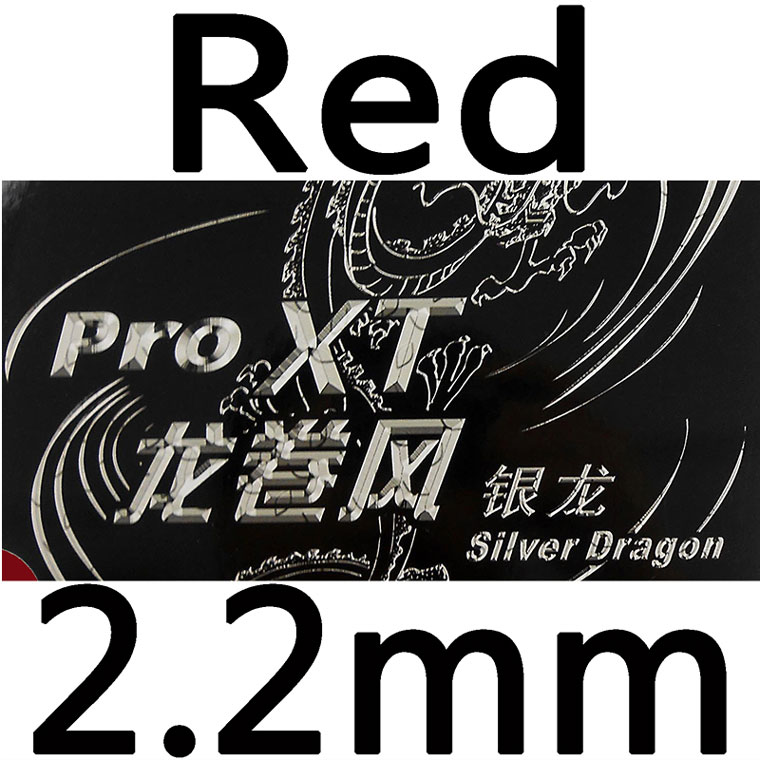 Ktl pro xt zilveren draak pips-in tafeltennis (pingpong) rubber met spons: Rood 220