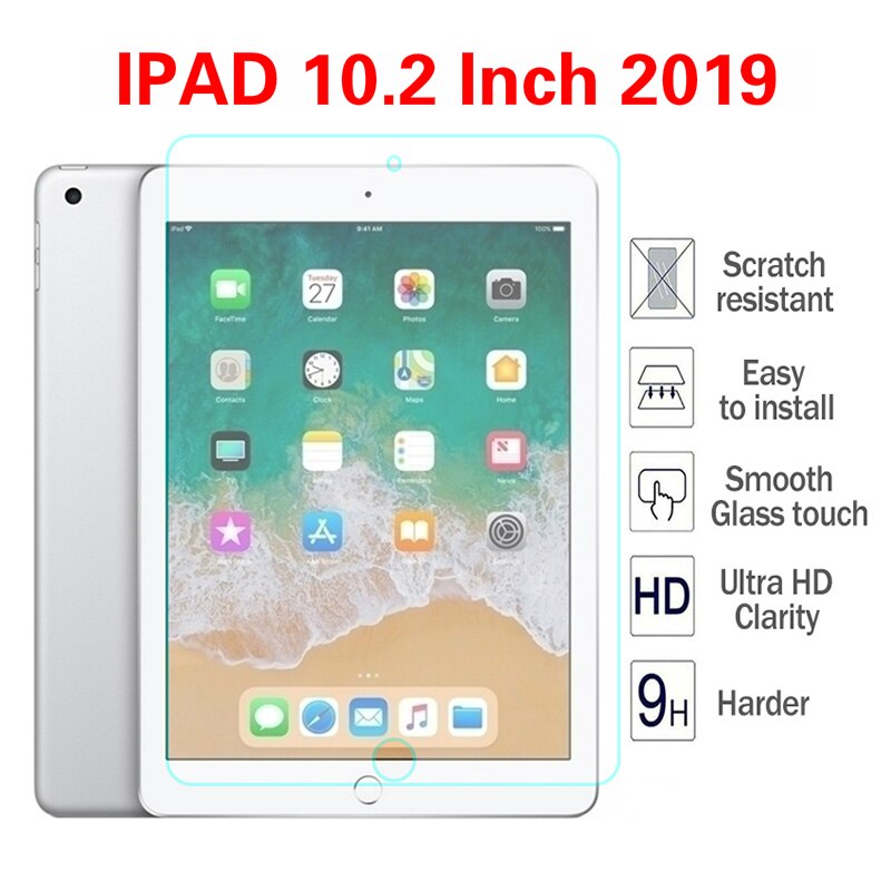 Tempered Glass Film Screen Protector for iPad 6th 5th Generation Air Air2 Pro 9.7 Protective Film Glass for ipad 5 6: IPAD 10.2 Inch 2019