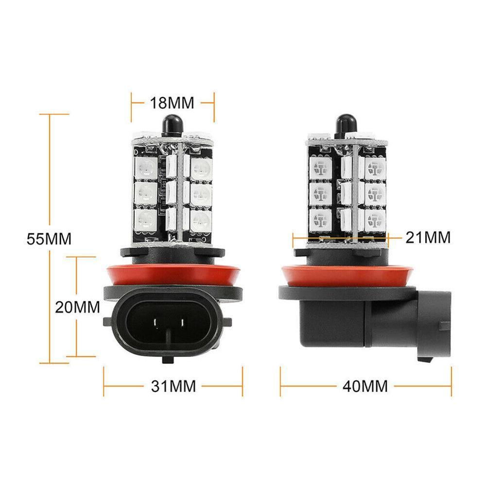 Car Remote Control Lights 5050 27 LED RGB Remote Control Fog Lights Running Colorful Reversing Lights Tail Lights Lights Y0T5