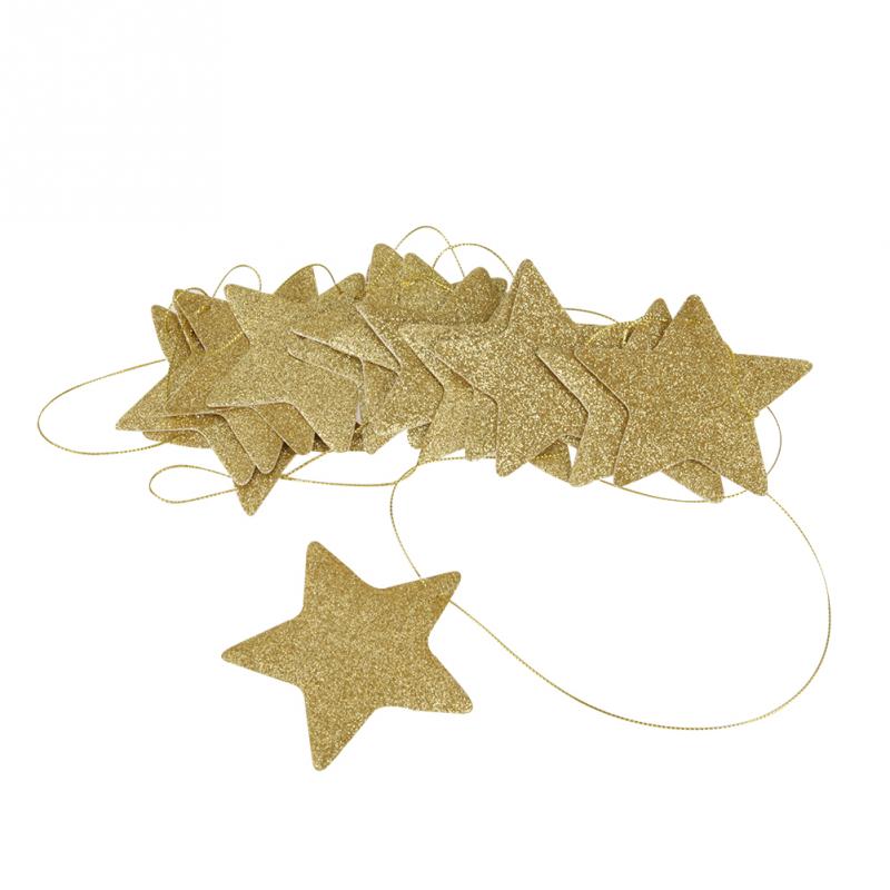 2018 Adorável Crianças Quarto Pendurado Estrelas Decoração de Cores Para Casamentos e Festas de Aniversário das Crianças Quartos 2 Mosquiteiros Janela Parede: Ouro / Dourado