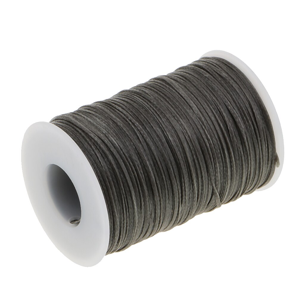 1 Roll 60m Length Polyester Strong Sewing Waxed Thread Leather Line Hand Craft Accessories 1mm Diameter: Gray 