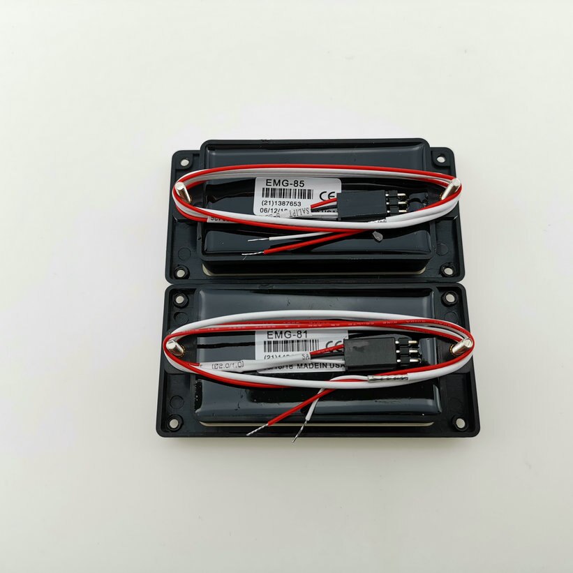 El-guitar pickups hals og bridge aktiv pickup humbucker aktiv 9v batteristrømforsyning på lager: Emg -85 81