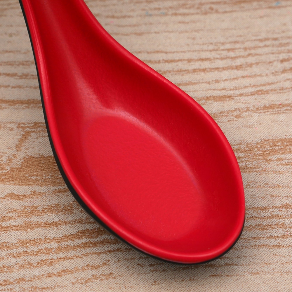 Food-grade Plastic Soup Spoon Home Flatware Long Handle Japanese Bowl Soup Porridge Spoon Coffee Dessert Scoop