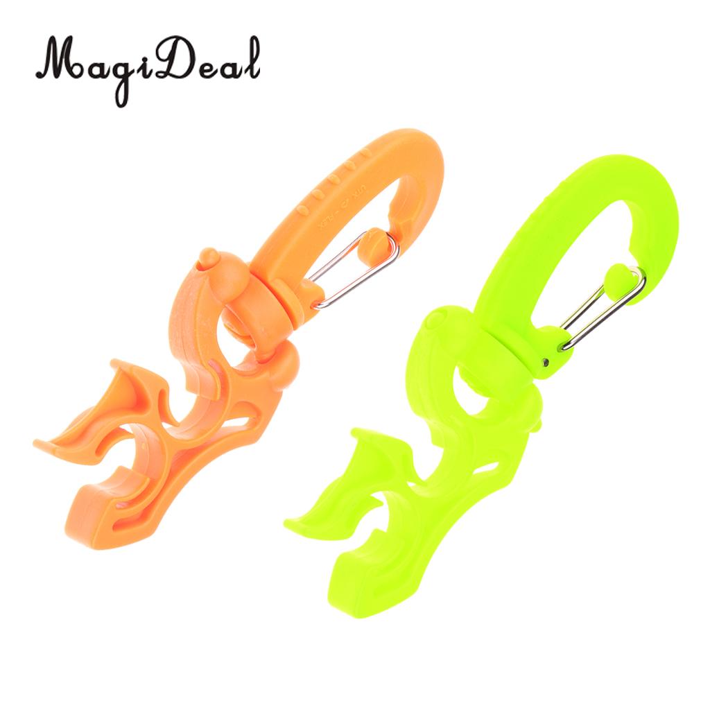 Magideal 2 pçs 3.9 holder x x 1.4 holder holder suporte de mangueira dupla de mergulho com clipe para reguladores de fixação e outros equipamentos de mergulho scuba essentials