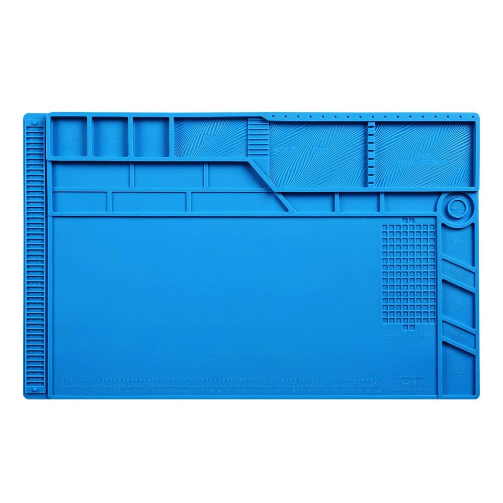 Newest S-180 55*35 CM BGA Heat Insulation Silicone Soldering Pad Repair Maintenance Platform Desk Mat with Magnetic Section 500: s-180