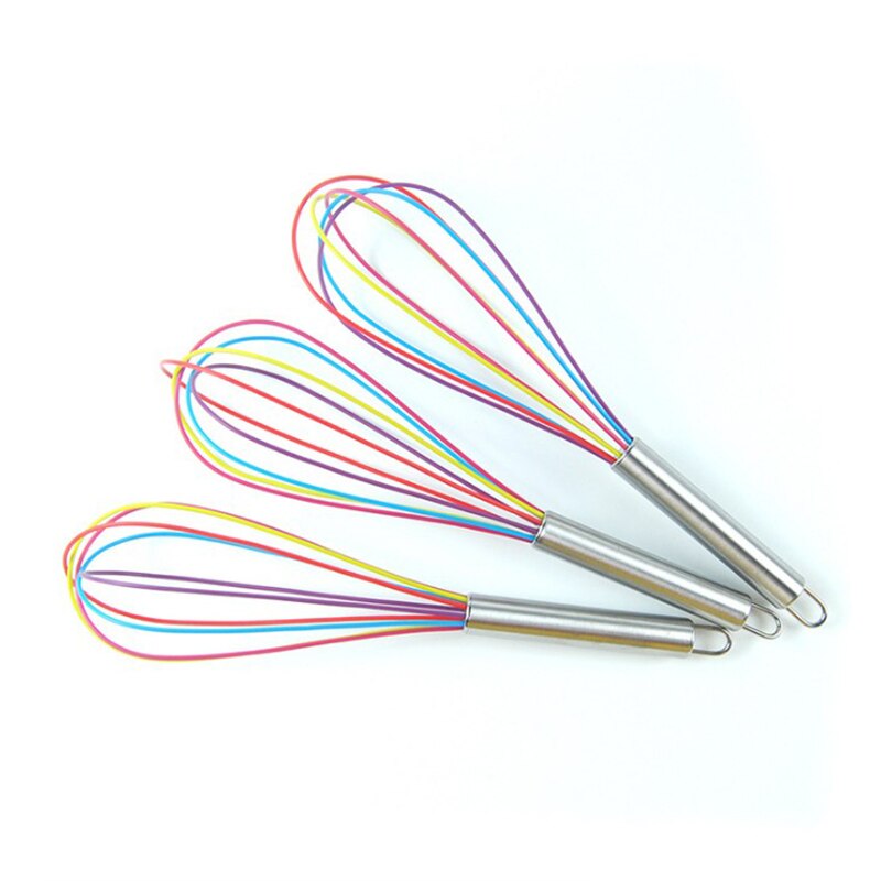1 Uds beber batidor mezclador de huevo de silicona batidores de cocina herramienta Mano huevo Espumador mezclador Wisk cocinar licuadora