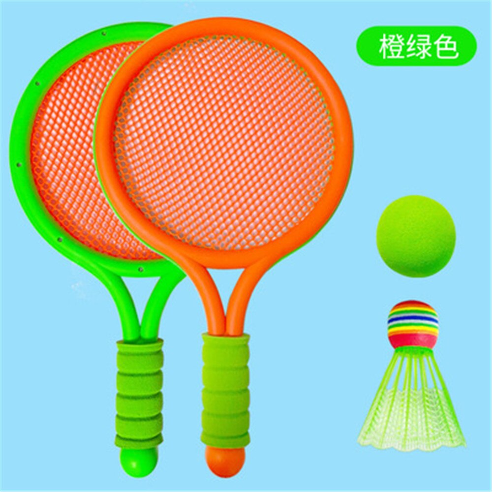 1Set di plastica per bambini tennis badminton giocattoli sport al coperto all&#39;aperto giocattoli per il tempo libero racchette da tennis giocattoli genitore-figlio regali per bambini
