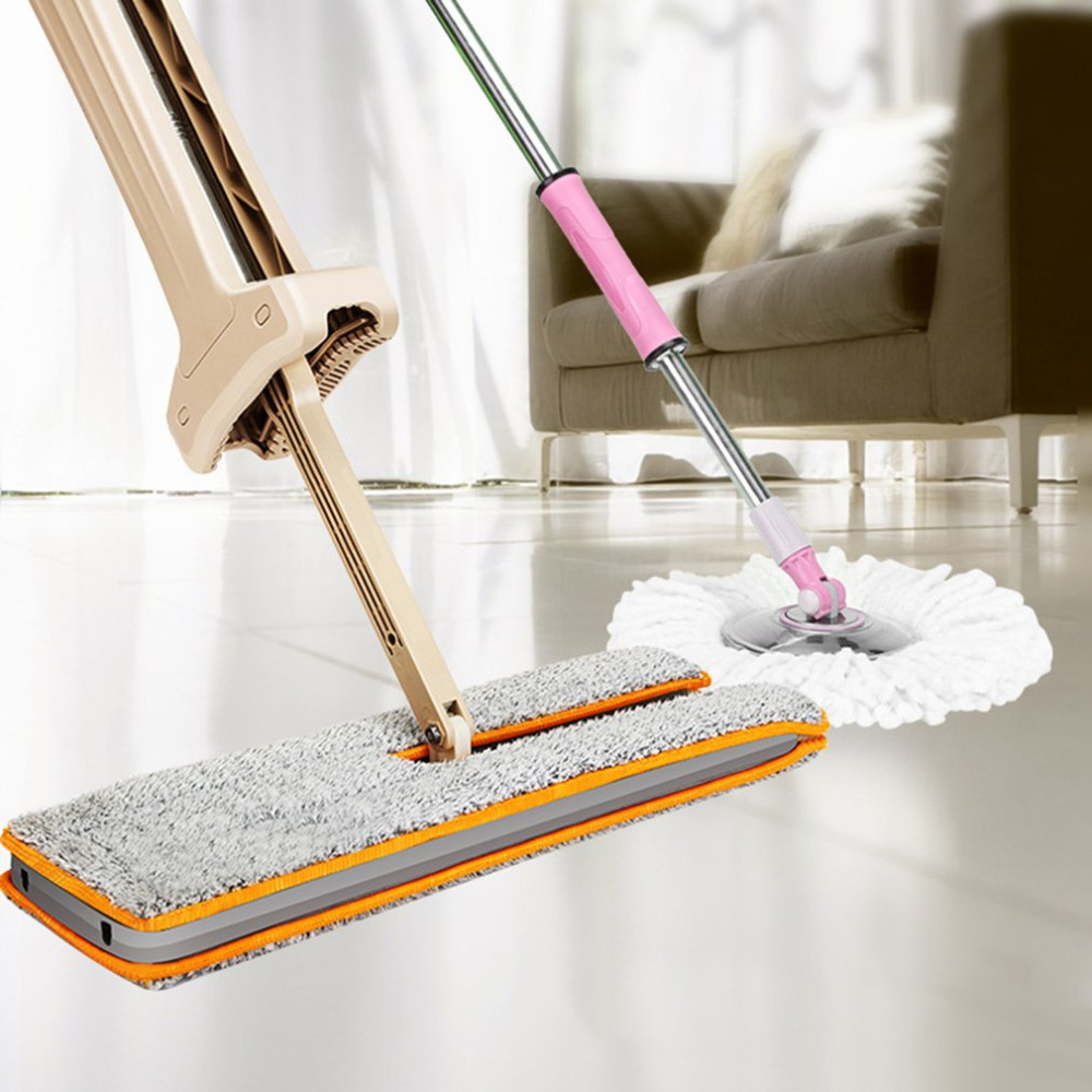 Self-Wringen Dubbelzijdig Vlakmop Telescopische Handvat Mop Floor Cleaning Tool Woonkamer Keuken