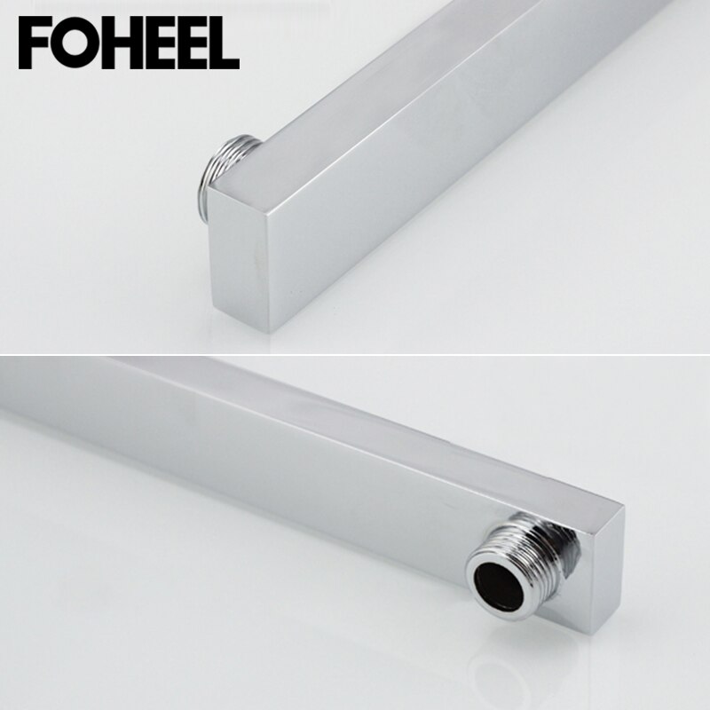 Wall Mounted Copper Shower Extension Arm Square Shower Wall Hanging Bathing Rod Bathroom Concealed Install Shower Arm