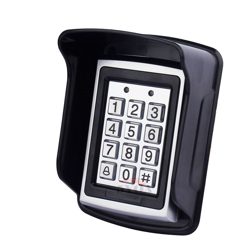 Waterproof Metal Rfid Access Control Keypad With 1000 Users 125KHz Card Reader Keypad Key Fobs Door Access Control System: B02 and Cover
