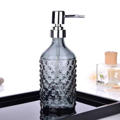 European Style Glass Hand Sanitizer Bottle Lotion Bottles Bath Shower Gel Shampoo Press Liquid Soap Dispenser Bathroom Supplies: D