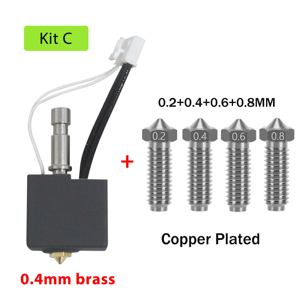 Für Anycubic Kobra S1 Hotend Kobra S1 Combo End Kit für Anycubic Kobra S1 Düse Druckkopf S1C 3d Drucker Zubehör: Black