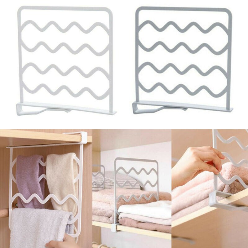1PC Closet Shelf Divider Durable Organizer Clamp for Kitchen Cabinets Libraries