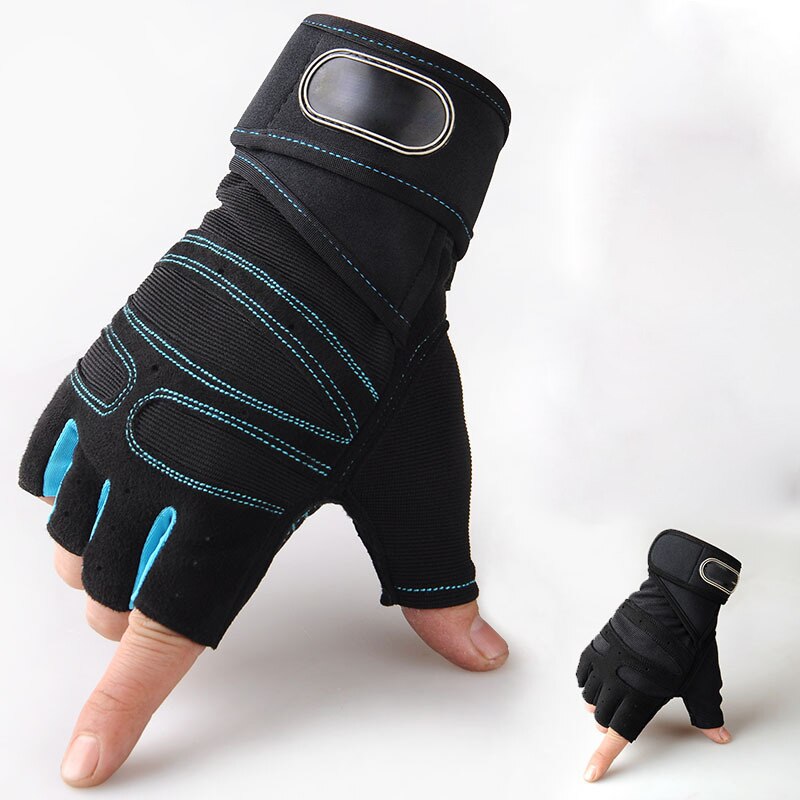 Guantes de medio dedo ligeros y transpirables, para levantamiento de pesas, entrenamientos deportivos de construcción corporal, accesorios deportivos para ejercicio, guantes de entrenamiento
