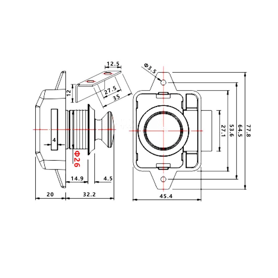 Encell 1 set van 5 stuks P02 Push Lock Knop Deurknop RV Kast Lade Caravan Motor Thuis Kast Kast Lade Push Klink