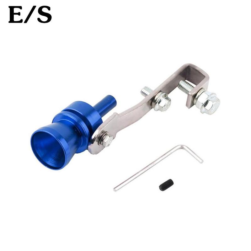 1PC uniwersalny turbosprężarka dźwięk symulator dźwięku samochodu świstak pojazdu zamontować urządzenie wydechowy tłumik robić rury gwizdek ryk samochodowy S/M: jeden-size niebieski S