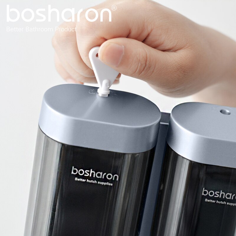Dispensador de jabón líquido de montaje en la pared, botellas de detergente de plástico, dispensadores de Gel de ducha y champú para Hotel, accesorios de baño y cocina para el hogar