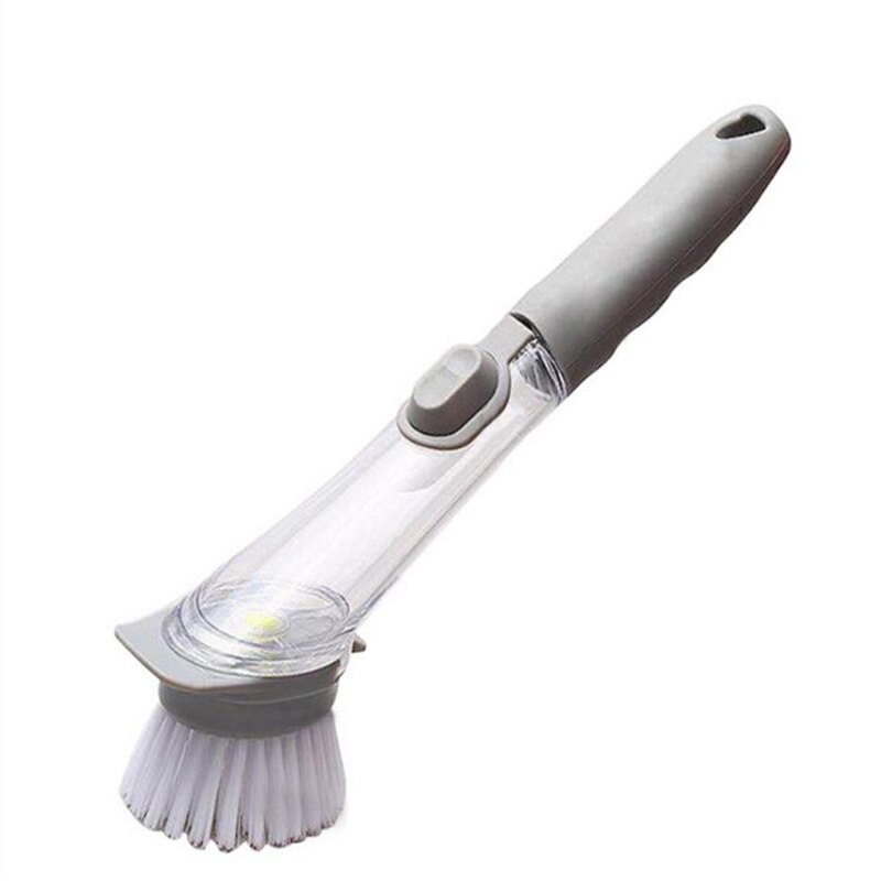 Lange Handvat Pot Borstel Dish Bowl Wassen Borstel Zeepdispenser Aanrecht Scrubber Automatische Spons Vaatwasser Borstel