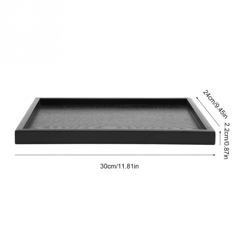 Thee Lade Rechthoek Massief Hout Thee Koffie Snack Voedsel Maaltijden Dienblad Plaat Restaurant Trays Chinese Thee Dienblad set: 30x24cm