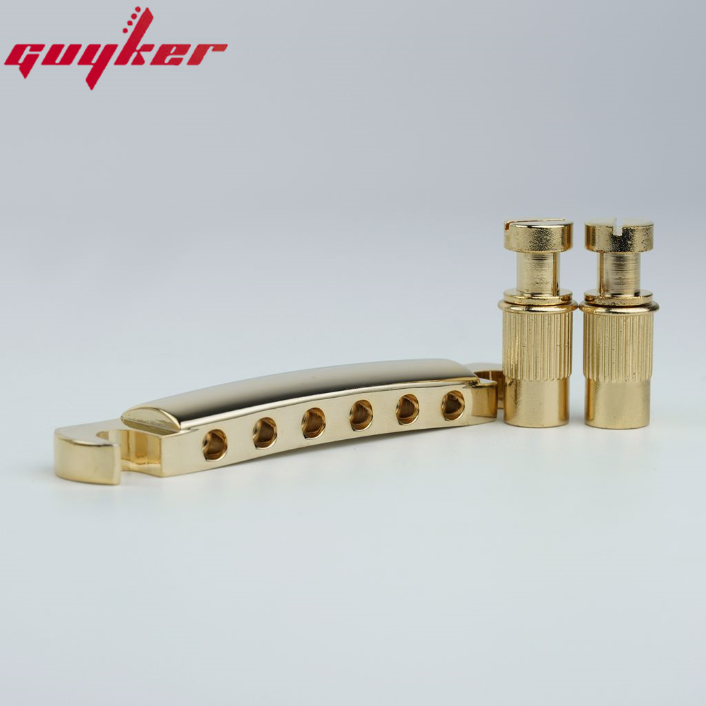 Cordal de barra de parada de guitarra con anclajes y tachuelas para guitarras LP SG dorado